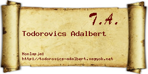 Todorovics Adalbert névjegykártya